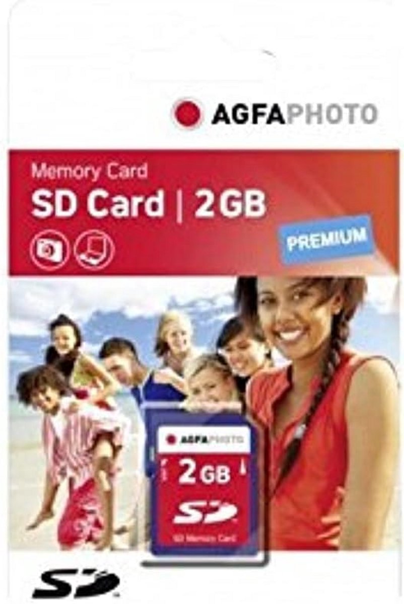 Geheugenkaart - SD kaart - Foto's Opslaan - Hoge Snelheid - 2 GB - Zilver