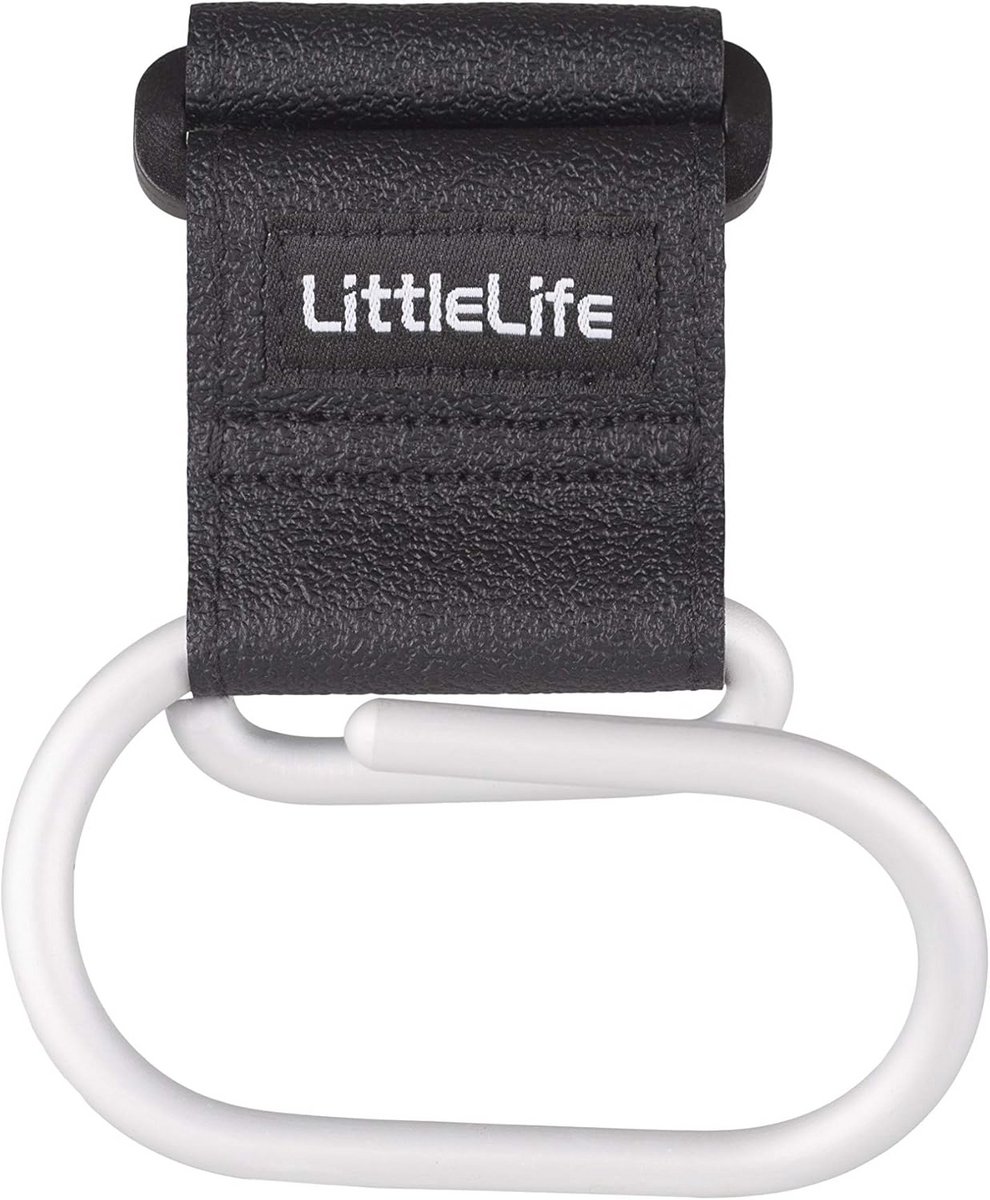 Kinderwagen haak - Buggy organizer - Boodschappen dragen - Verstelbare klittenband - Tot 5 kg - Zwart