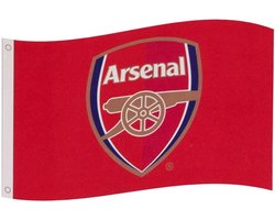 Arsenal FC Vlag - Voetbalvlag Fan merchandise - Buiten ophangen - Officiële licentie - 152 x 91 cm - Rood