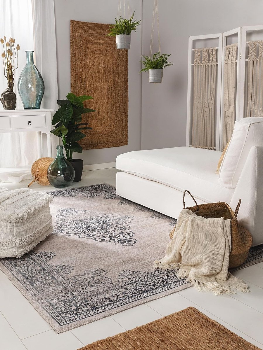 Vloerkleed Synthetisch - Vintage Stijl - Woonkamer Decoratie - Geschikt voor vloerverwarmi