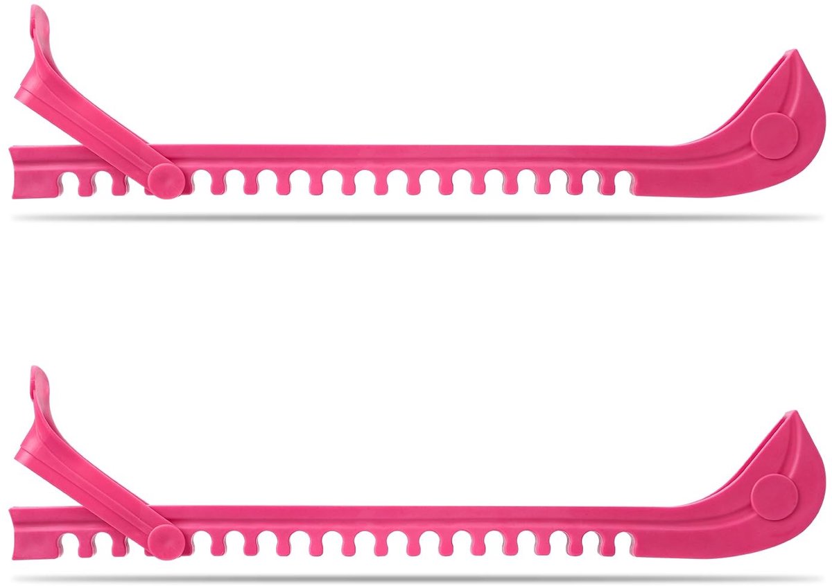 Dailygoods- Schaatsbeschermers Verstelbaar - Antislip - Harde Schaatsbeschermers - Kunstschaatsen - IJshockey - 1 Paar - Roze TPR-materiaal - Skatehoes