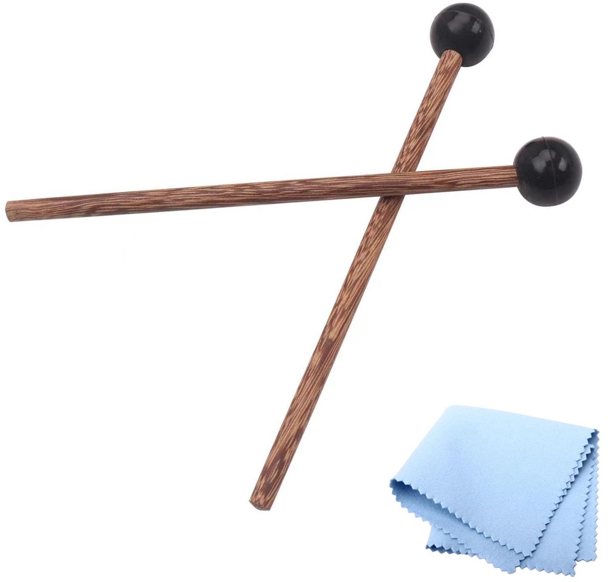 Dailygoods- Xylofoon Hamer 22 CM - Houten Stok/Rubberen Kop - Percussie Stokken - Hamer voor Steel Tongue Drum - Trommelstokken - Hoogwaardig Materiaal - Trommelstok