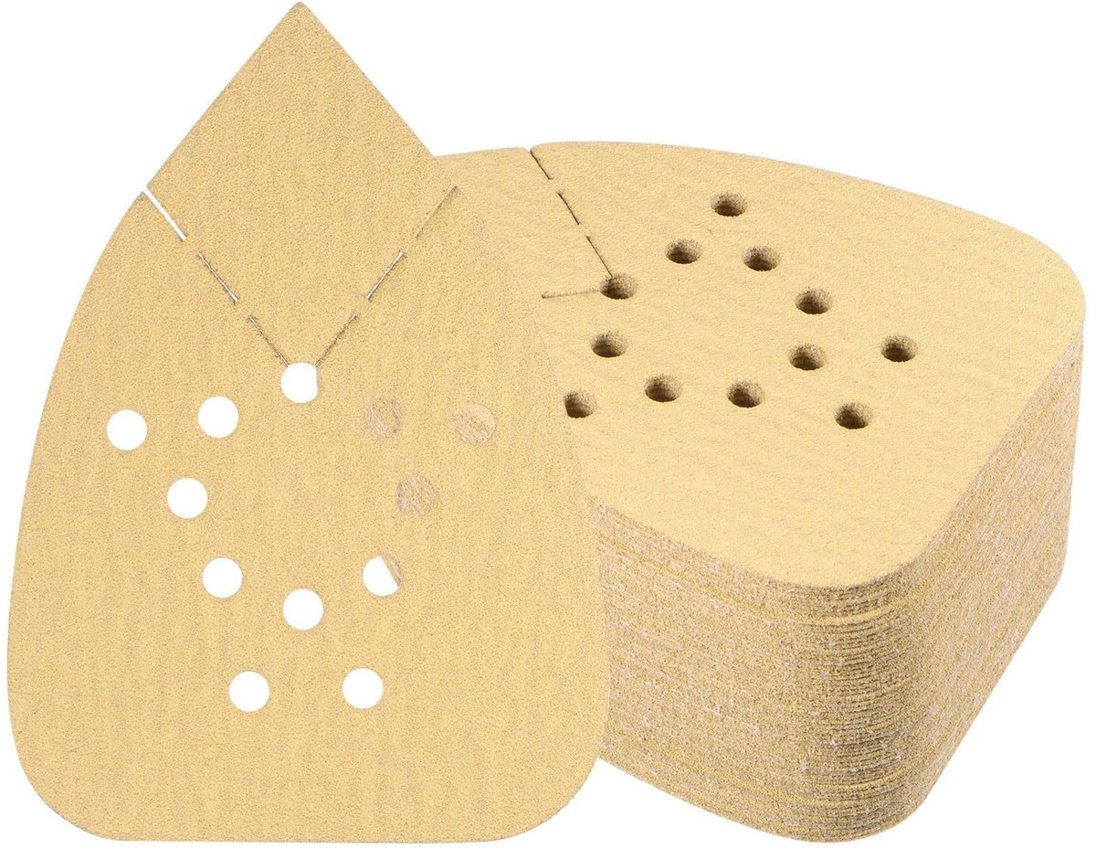 Dailygoods- Schuurpapier Set 50 Stuks - Korrelgrootte 100 - 9 x 13 cm - Antistatisch - Aluminiumoxide - Geschikt voor Houtbewerking - Schuurbladen
