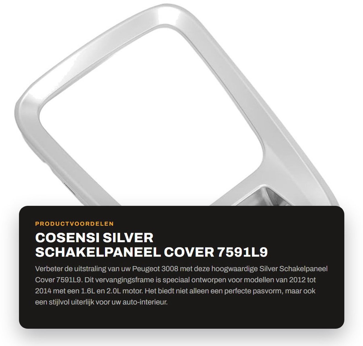 Dailygoods- Schakelknop Vervangingspaneel - Versnellingspook Hoes - Pookknop - Pookknop Universeel - Schakelknop OEM 7591L9 - ABS Kunststof