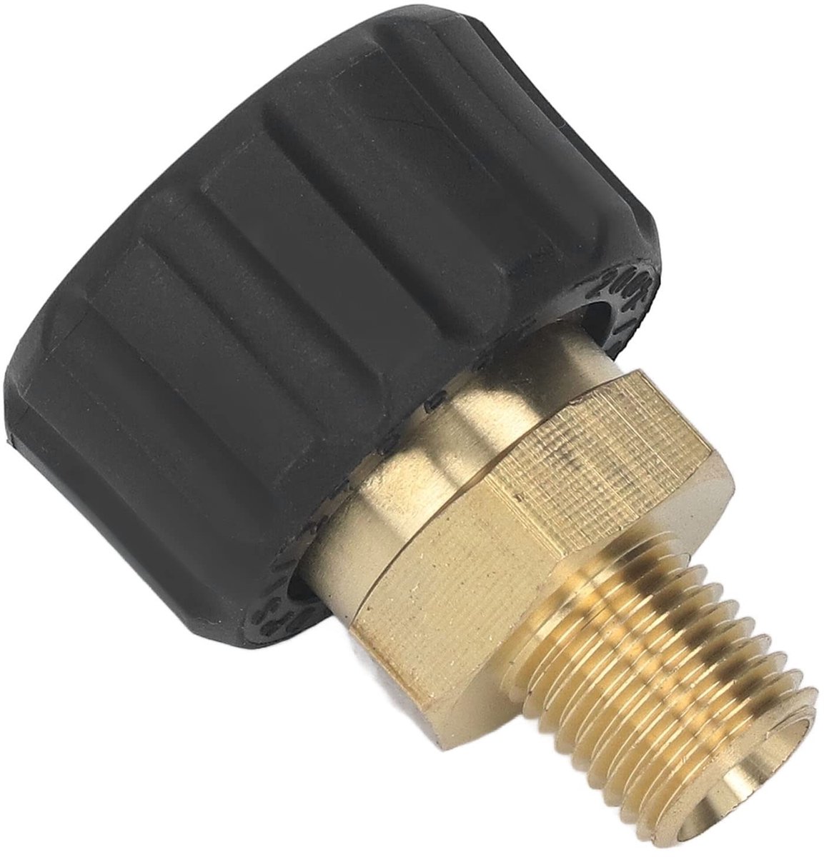 Dailygoods - Hogedrukreinigeradapter - Messing Rubber - Duurzaam en Eenvoudig - Brons - Vervangingsadapter - Geschikt voor G1/4in en M22 Draad - Akozo...