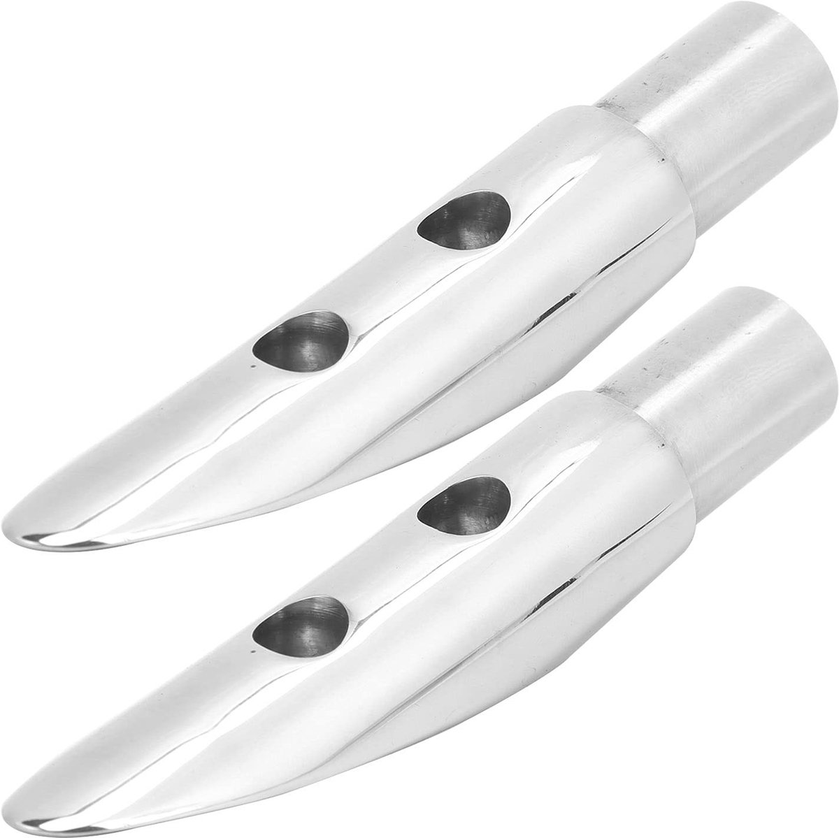 Dailygoods- Leuning Einde 316 RVS - 2 Stuks - 22mm (7/8 Inch) Binnendiameter - Mariene Leuning - Leuning Mount - Hoogwaardige Kwaliteit - Rail