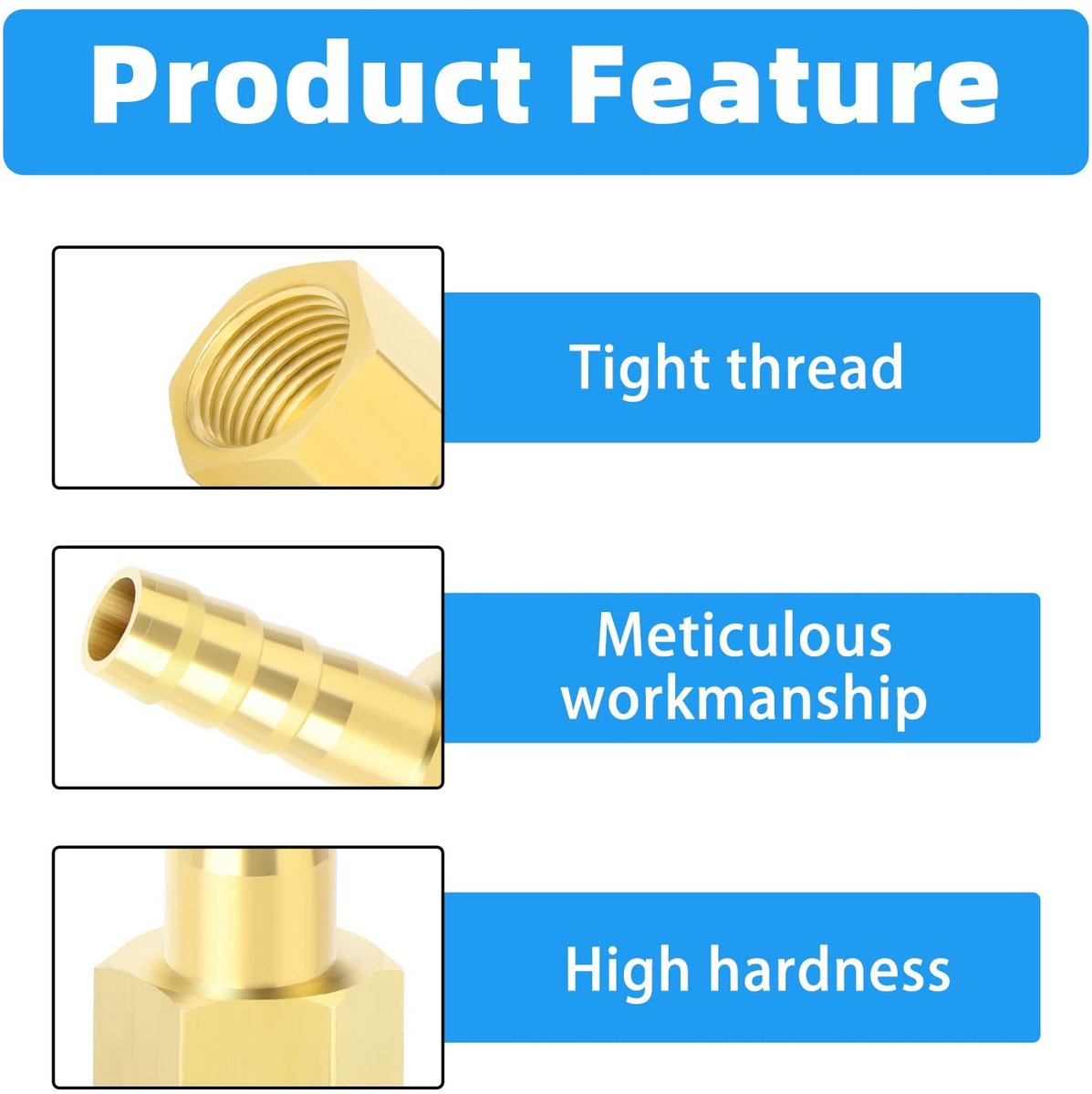 Dailygoods- Knelkoppelingen 10 Stuks - 3/8" BSP x 6 mm - Messing - Slangmondstukken - Slangklemmen - Corrosiebestendig - Slangconnector