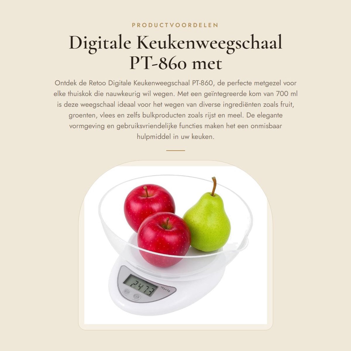 Dailygoods- Keukenweegschaal Digitale Weegschaal 1g Precisie - Keukenweegschaal met Kom 700ml - LCD Display - Auto Shut Off - Schaal 11.2cm x 5.3cm x 17.5cm - Voedingsweegschaal