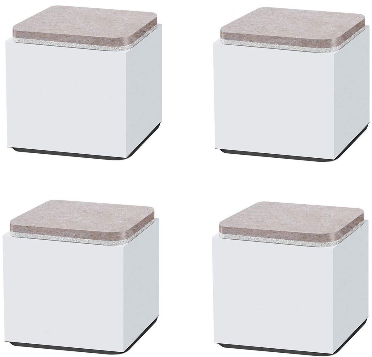 Dailygoods- Tafelpoten Verstelbaar - Meubelpoot - Stabiel - 4 Stuks - Hoogte 60 mm - Draagt tot 500 kg - Meubelverhogers