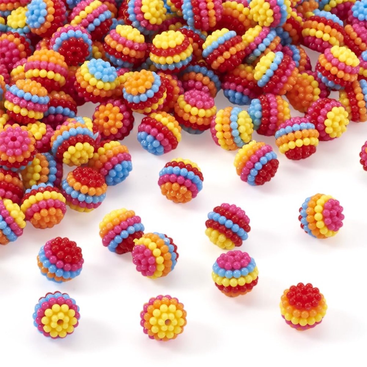 Dailygoods- Kralen 150 Stuks - 12 Mm Bayberry Kralen - Hars Kralen - Lichtgewicht - Waterdicht - Geschikt voor Sieraden Maken