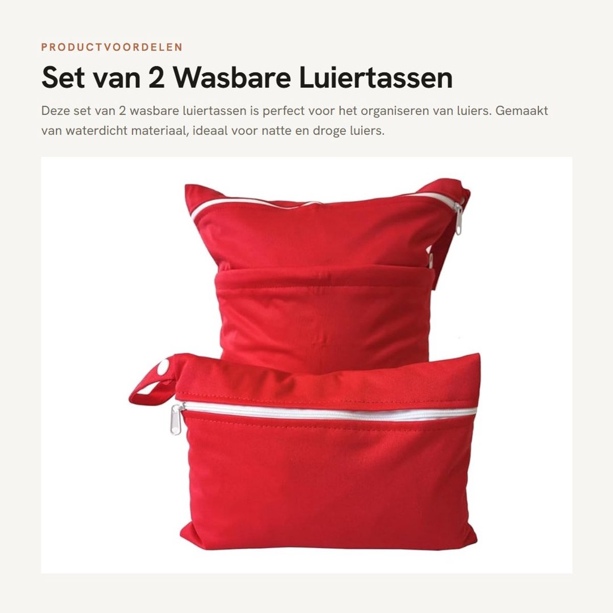 Dailygoods- Stoffen Luiers - Natte Zak met Ritssluiting - Luiertas - Organizer - Opvouwbaar - Lichtgewicht - Waterdicht TPU - Opbergtas