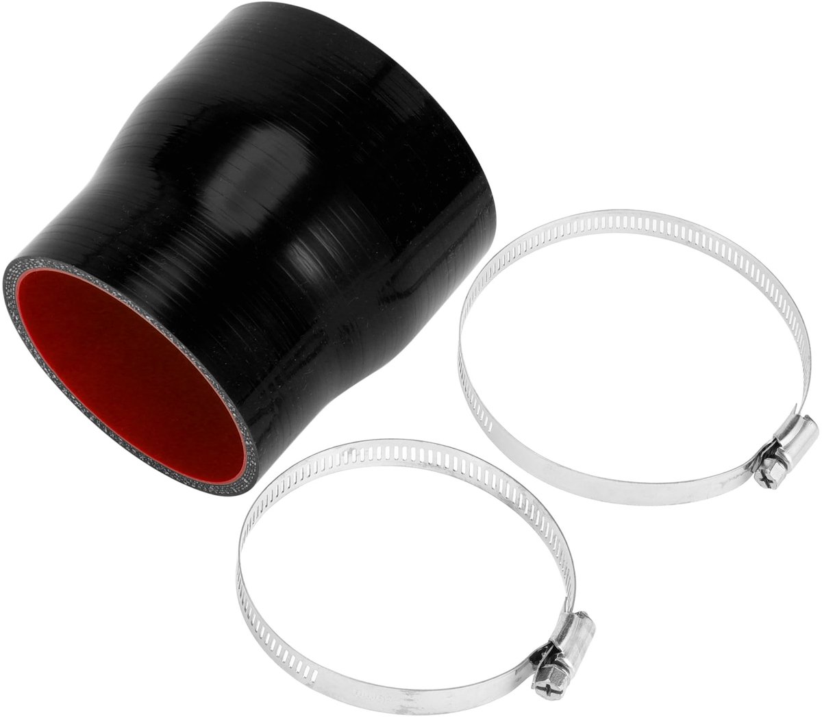 Dailygoods- Koelslang Siliconen - Universele Slang - Binnendiameter 76/89 mm - Lengte 100 mm - Temperatuurbestendig tot 300 °C - Meerlaags Weefsel - Siliconenslang