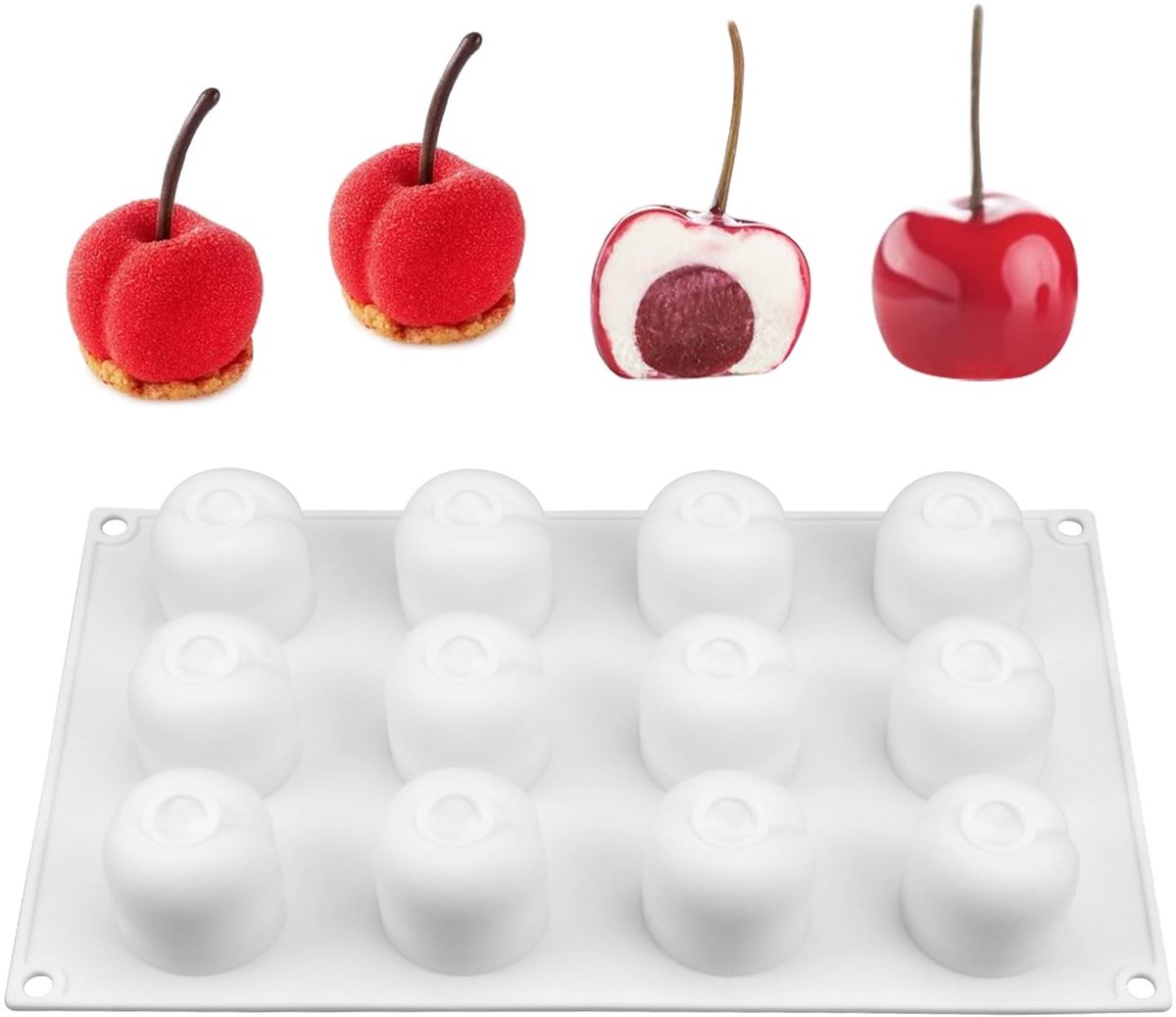 Dailygoods- Siliconen Vorm 3D - Chocoladevorm - Mousse/Cakevorm - Pudding/Gelei - Dessert/Jelly - BPA-vrij - 1 stuk - Bakvorm
