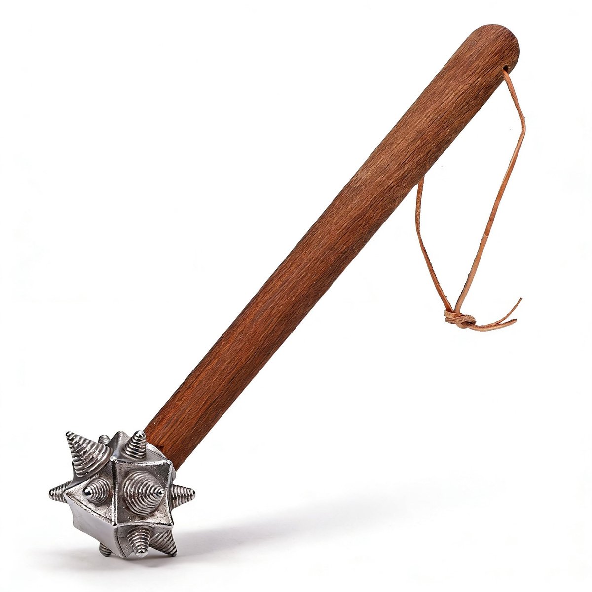 Dailygoods- Hamer Hoogwaardige Roestvrij Stalen Constructie - Hamer met Houten Handvat - Decoratieve Handgereedschap - Antislip - Schokbestendig - Uniek Spiked Ontwerp