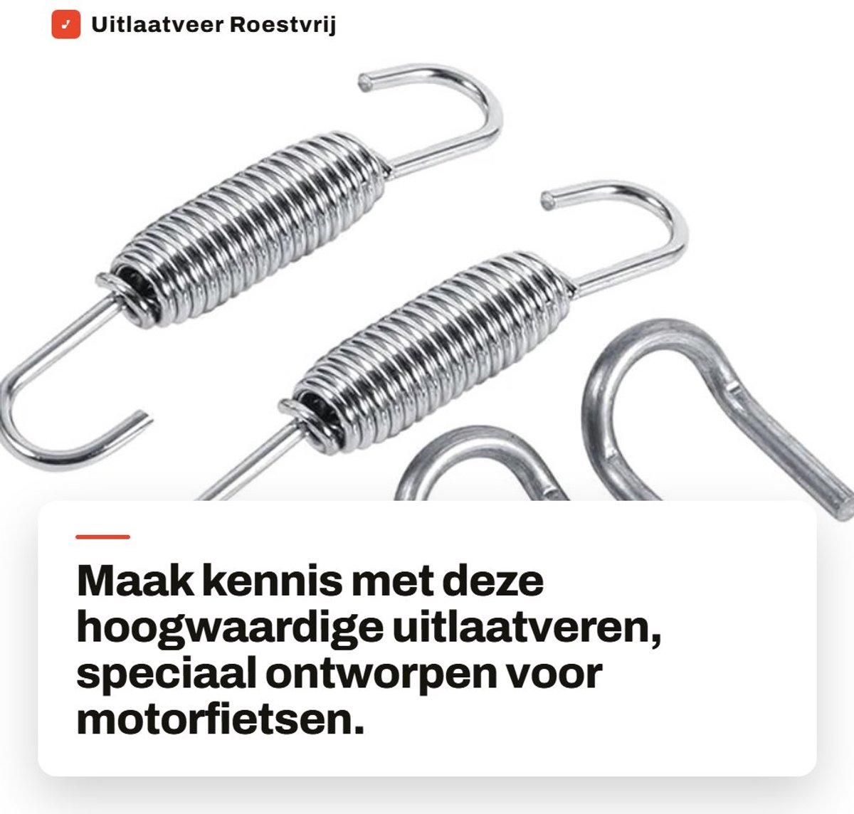 Dailygoods- Uitlaatveer 65 mm - Spiraalveren - Roestvrij Staal - Draaibaar Uiteinde - Professionele Accessoires - Verlengde Levensduur - Veer