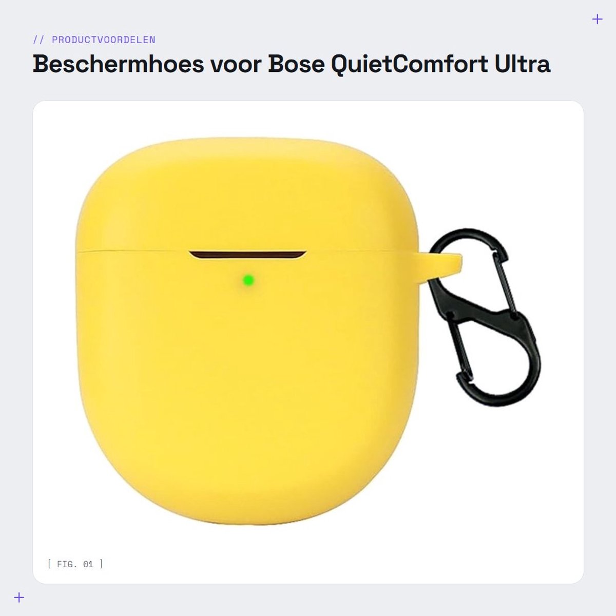 Dailygoods - Beschermhoes voor Bose QuietComfort Ultra II, ultradun, siliconen