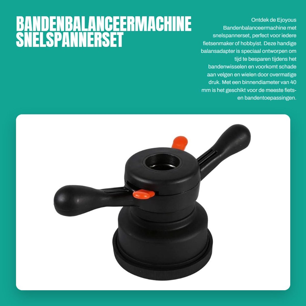 Dailygoods - Bandenbalanceermachine - Snelspannerset - Tijdbesparend - 40mm Binnendiameter - Bandenwisselgereedschap - Geschikt voor fiets- en bandent...