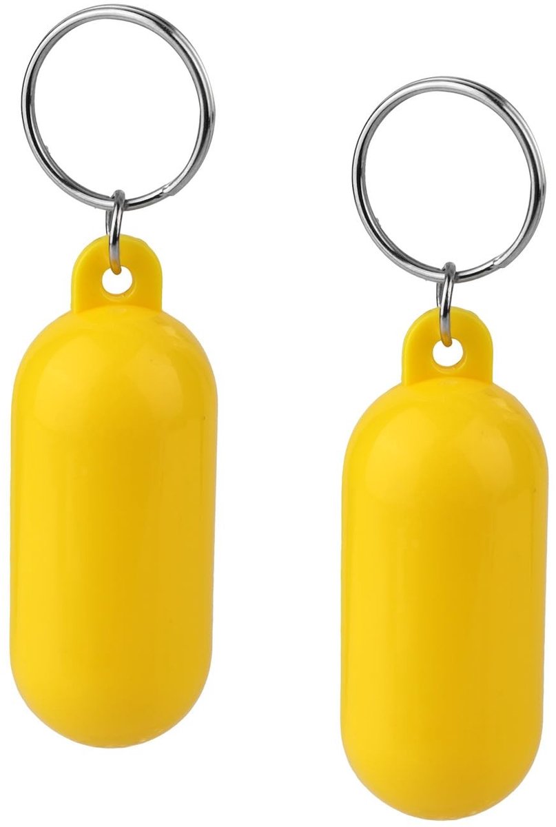 Dailygoods- Drijvende Sleutelhanger Bootvorm - 2 Stuks - Neopreen - 6,5x2,5 cm - Watersport Accessoires - Sleutellabels voor Varen