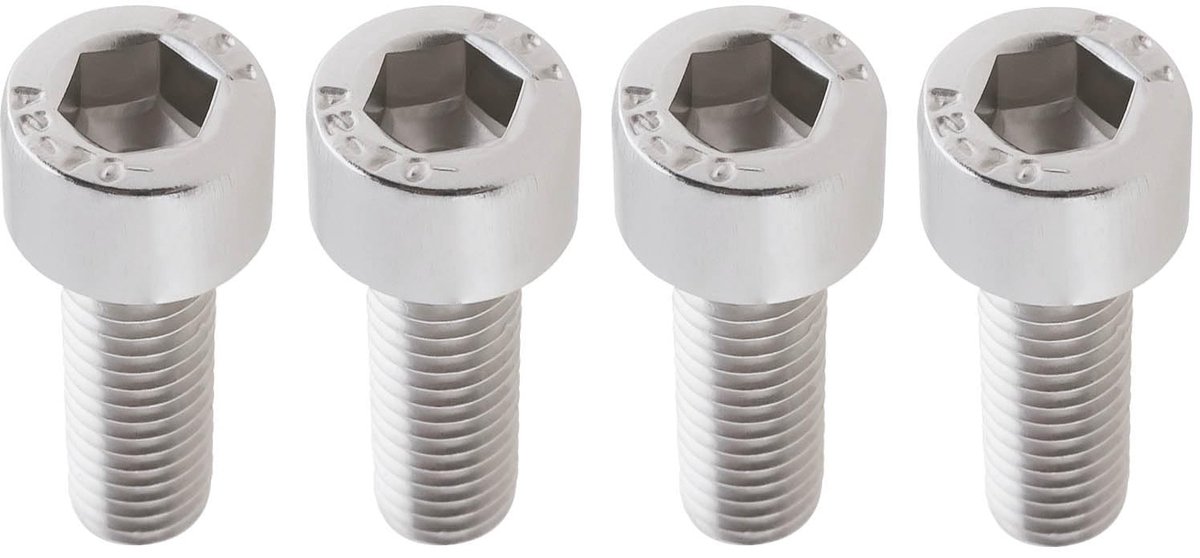 Dailygoods- Klembout 4-delige Set - M6x18mm - Roestvrij Staal - Compatibel met Shimano Ultegra - Eenvoudige Installatie - Precieze Pasvorm - Crankarmbout