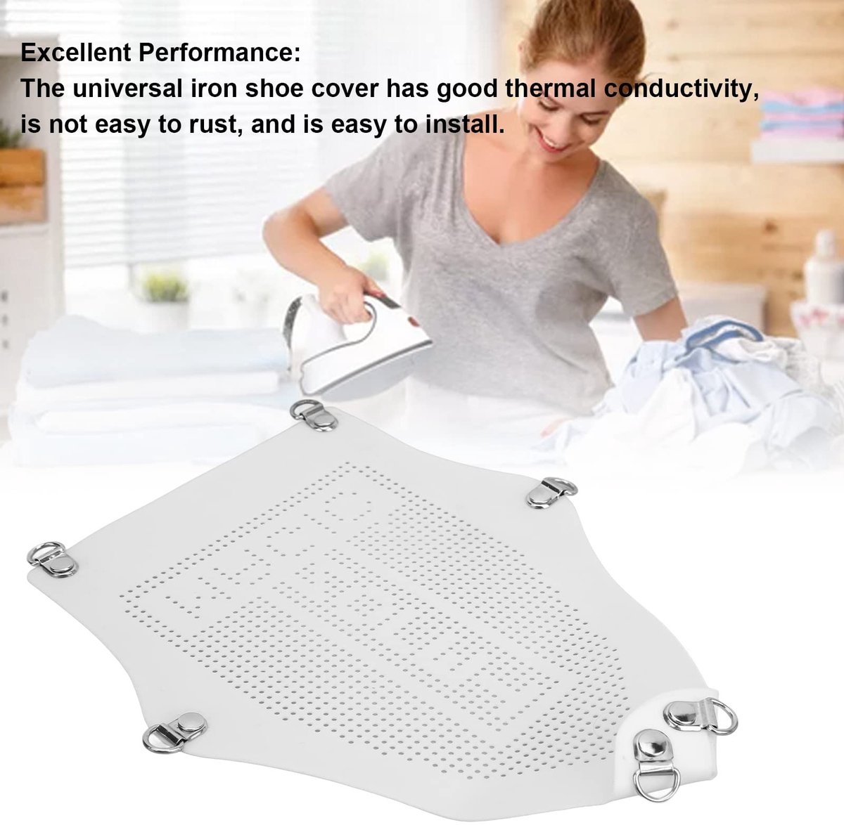 Dailygoods - IJzeren strijkbeschermer - Non-stick aluminium hoes - Accessoire voor strijkijzer - Ideaal voor kleding - Bescherming tegen vlekken - Ges...