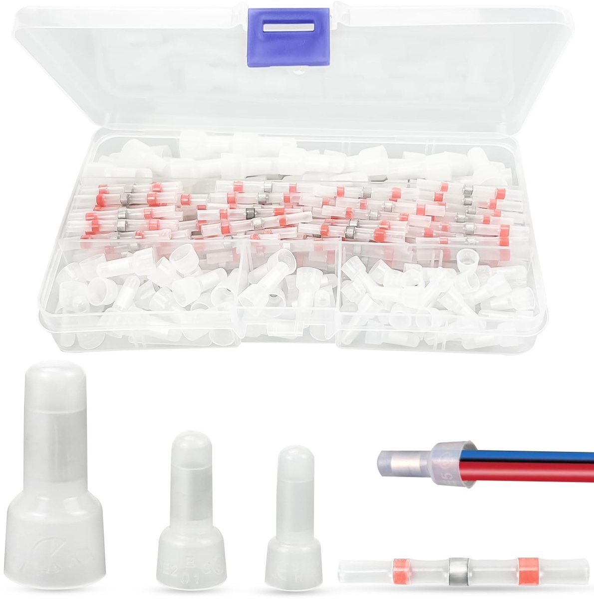 Dailygoods - Kabelconnectoren - 90 Stuks - Hoogwaardige kwaliteit - Nylon - Krimpklemmen - Elektrische isolatie - Geschikt voor diverse toepassingen