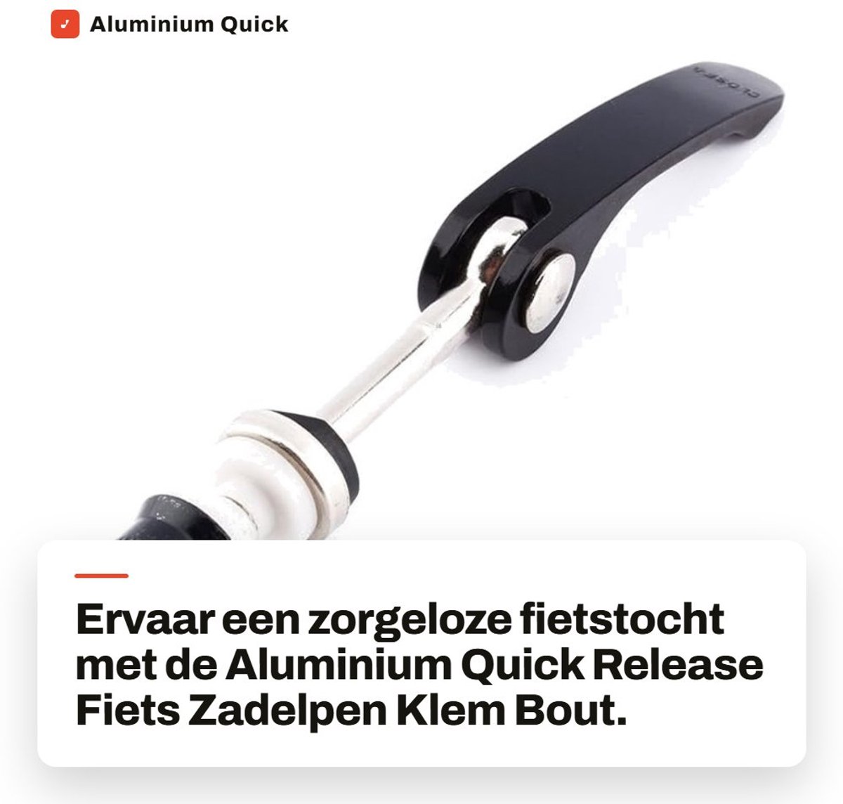 Dailygoods- Zadelpenklem Snelspanhendel - Aluminiumlegering - Universele Pasvorm - Eenvoudige Vervanging - Duurzaam - Robuust - Zadelklem