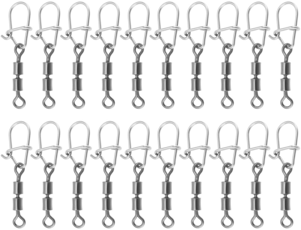 Dailygoods- Snap Swivel 20pcs - Vis Accessoires - Lure Pin Connector - Corrosiebestendig - Duurzaam - Sterke Trekstructuur - Visaccessoires
