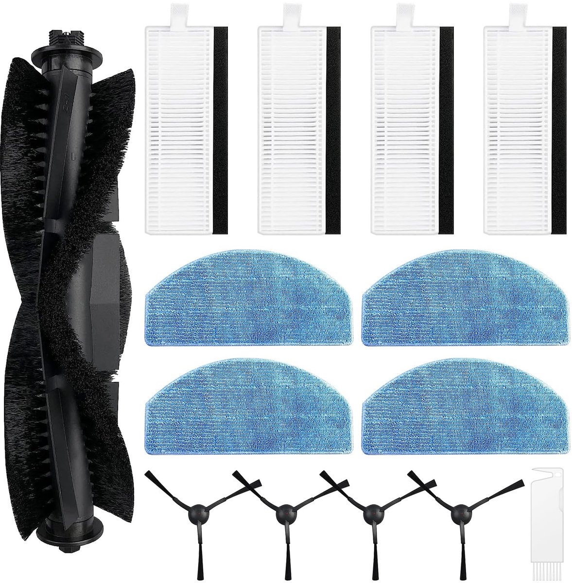 Dailygoods- Accessoireset Vervangingsonderdelen - Rolborstel - Filters - Dweilpads - Zijborstels - Reinigingsborstel - Stofzuigeraccessoires