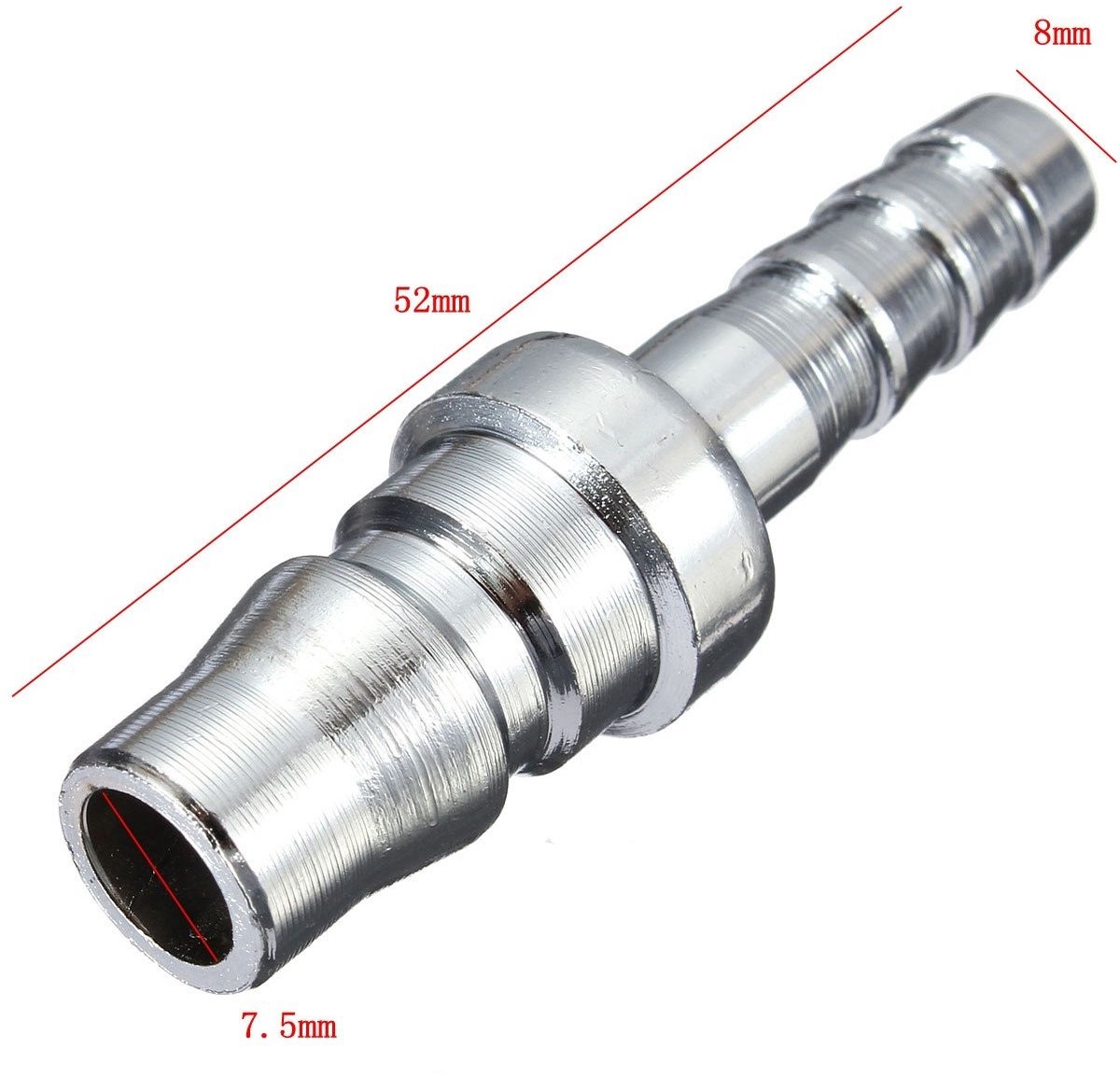 Dailygoods- Nozzle 8mm - Gas Aansluiting - Aansluitingsset - Koppeling - Schakelklep - Geschikt voor Caravan/BBQ - Gasaansluiting
