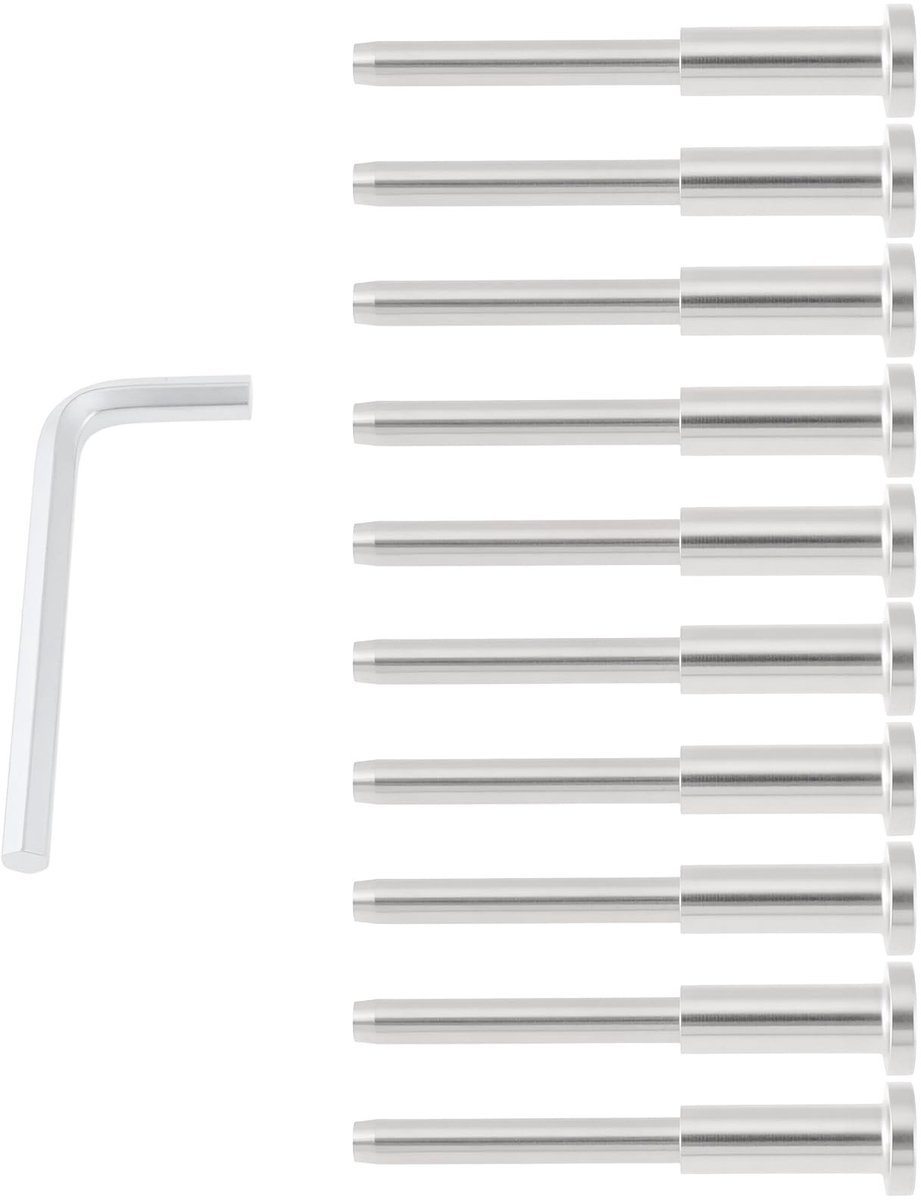 Dailygoods- Kabel Railing Hardware 10 Stks - 1/8 Inch - 316 Roestvrij Staal - Verbindingsstaaf - Geschikt voor Houten/Metalen Palen - Eenvoudige Installatie