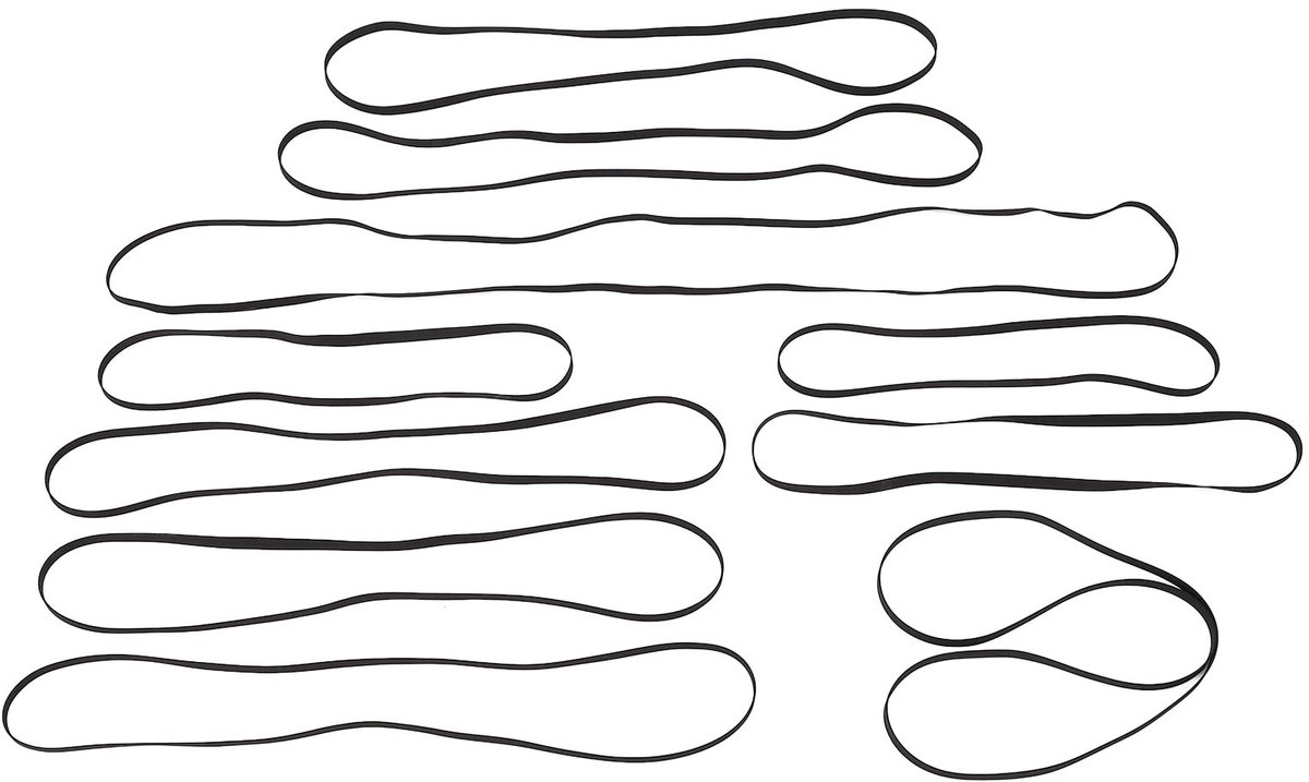 Dailygoods- Aandrijfriem Set van 10 - Platina Riemen - Rubber Riemen - Vervangende Riemen - Hoge Prestaties - Soepelere Werking - Draaitafelriem