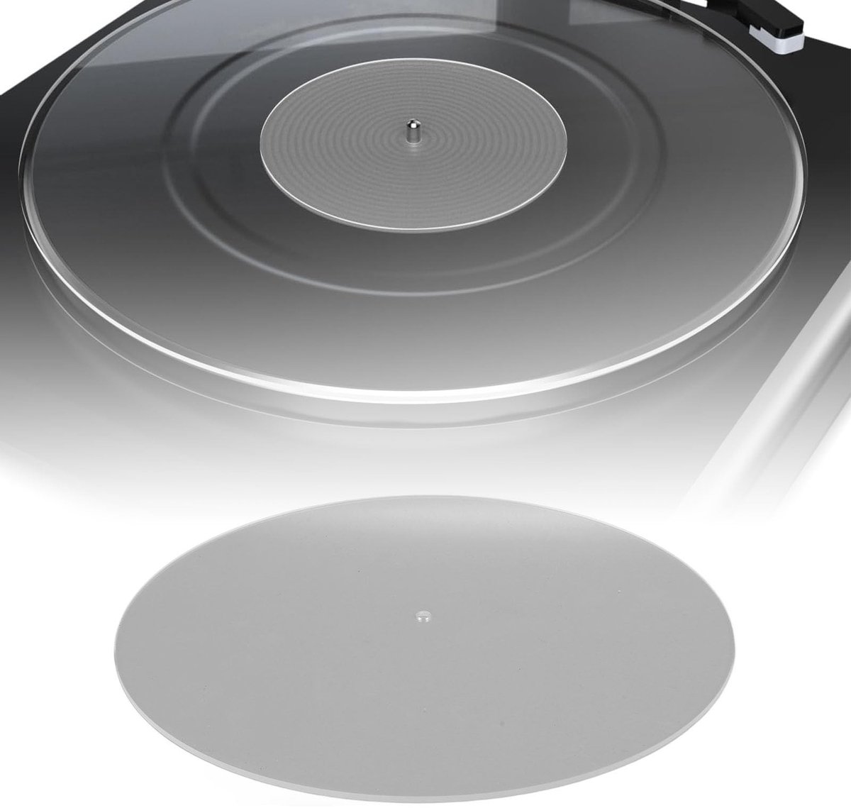 Dailygoods- Draaitafelmat Antistatisch - Acryl - Verbeterde Geluidskwaliteit - Geschikt voor 12 Inch Platenspelers - Hifi Geluidsaccessoire - Vervorming Voorkomend - Grammofoonmat