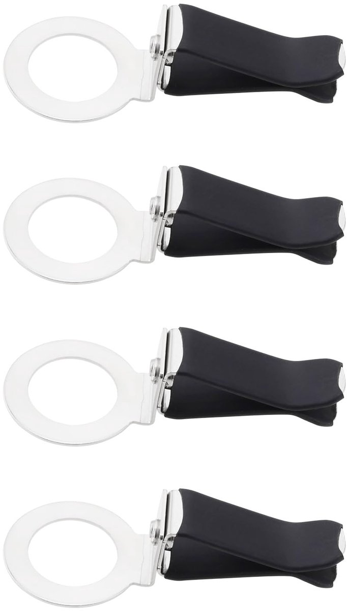 Dailygoods- Luchtverfrisser Auto - 4x Zwart - 360° Draaibaar - Metalen Clip - Duurzaam - Verstelbaar Ontwerp - Parfumclip