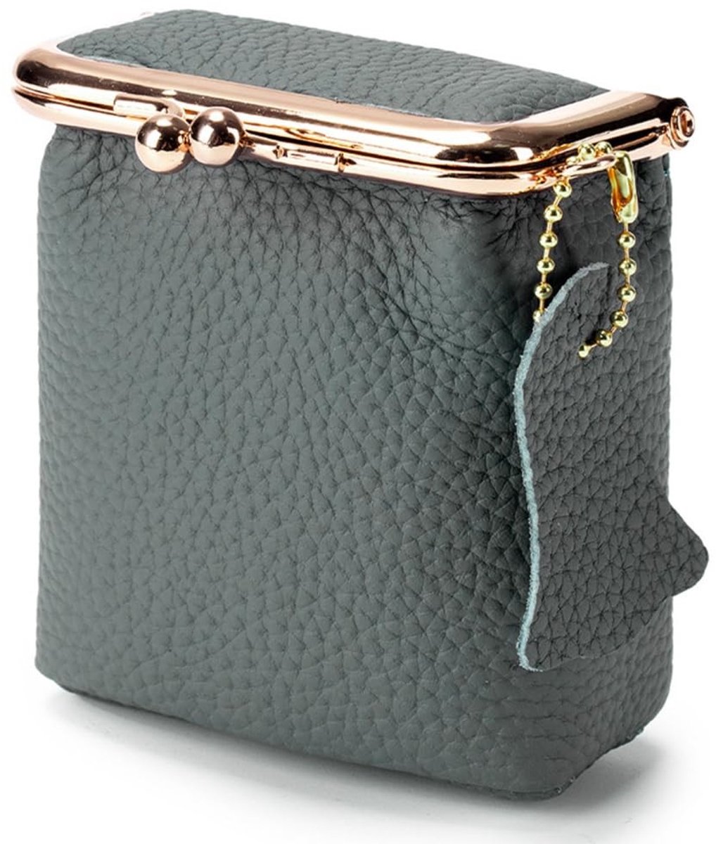 Dailygoods- Sieradenbox Draagbaar Mini Ontwerp - Leren Opbergdoos - Vintage Organizer - 8cm x 9cm x 4cm - Zacht Leer