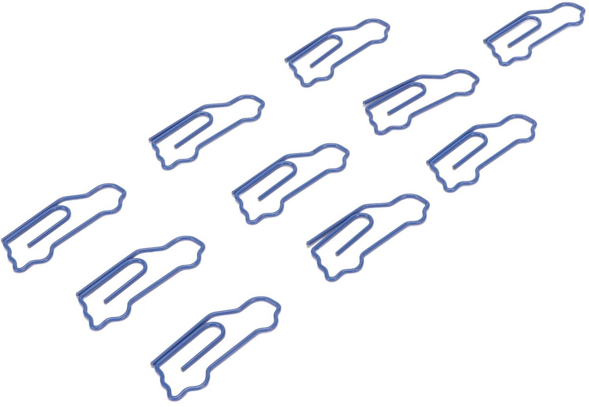 Dailygoods- Kantoorclips 100 stuks - Auto-vormige Clips - Metaal - Lichtgewicht - Draagbaar - Uniek ontwerp voor documentorganisatie - Papierclips
