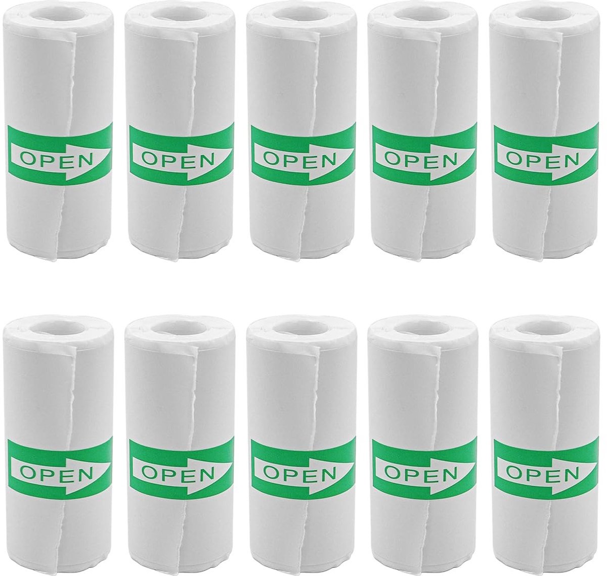 Dailygoods- Thermisch Stickerpapier 10 Rollen - Zelfklevend - 57 x 25 mm - Voor Mini Thermische Printer - Duurzaam Papier - Geschikt voor Afdrukwerk - Labelpapier