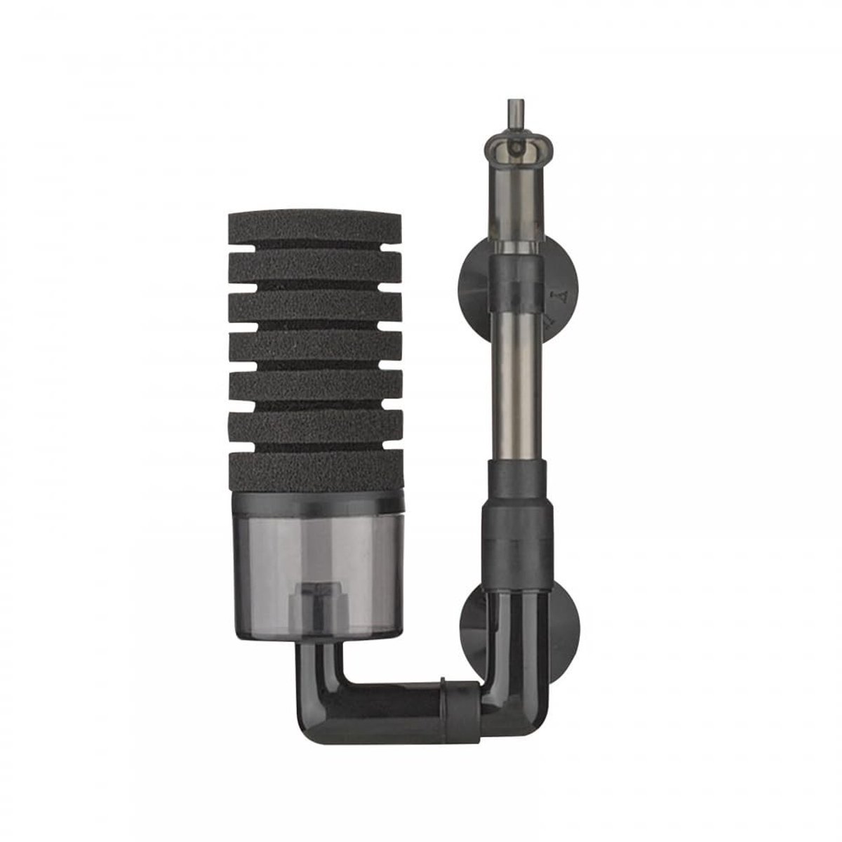 Dailygoods- Sponsfilter met sterke zuignap - Intrekbaar aquariumfilter - Dubbele spons - Pneumatische filtratie - 360° draaibare wateruitlaat - 3 stuks