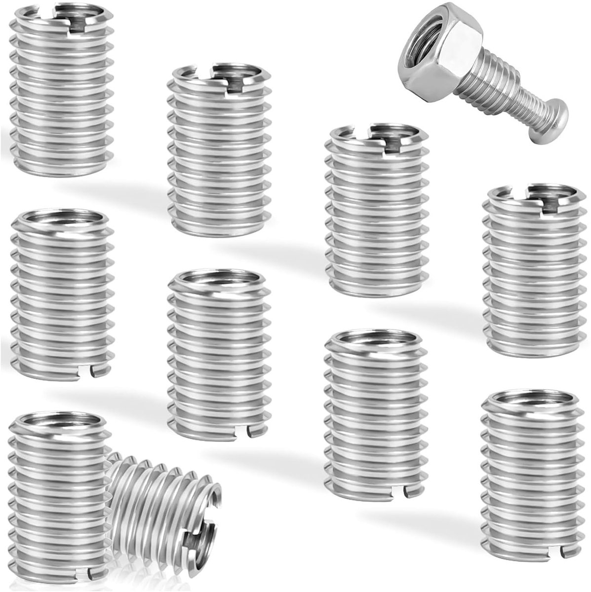 Dailygoods - 10 Stuks M8 naar M10 Schroefdraadadapters van Roestvrij Staal