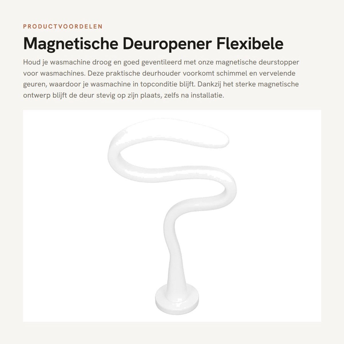 Dailygoods- Wasmachine Deurstopper Sterke Magneet - Deurbuffer - Deurvastzetter - Verstelbaar - Hoogwaardige Materialen - Voorkomt Schimmel