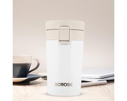 Reismok - Koffiemok Thermos - Warme Dranken - Vacuüm Geïsoleerd - 300 ML - Wit