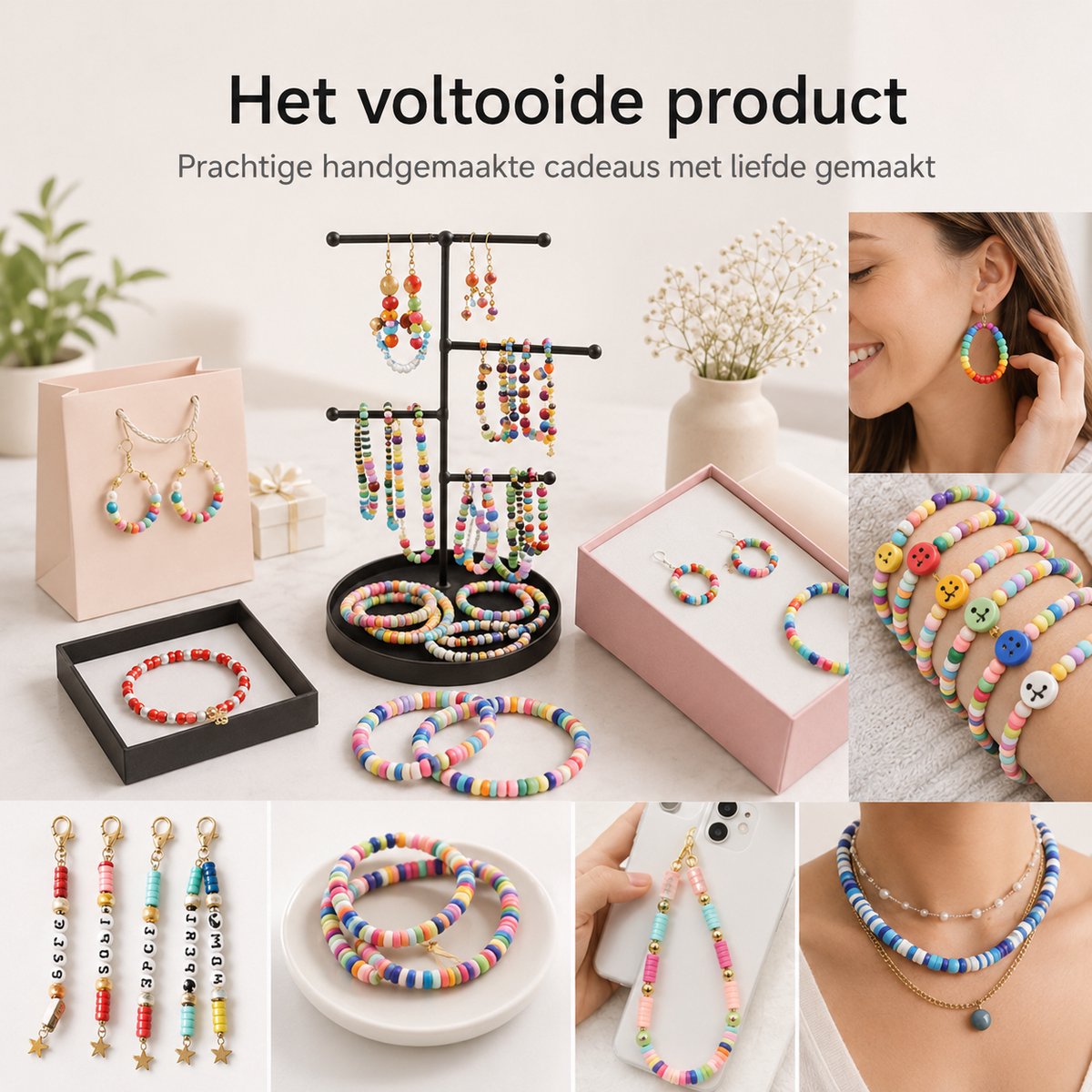BOTC Armbandjes maken meisjes - 24 kleuren en 5560-delig - Sieraden Set - knutselen meisjes - Kralen Set — afbeelding 8