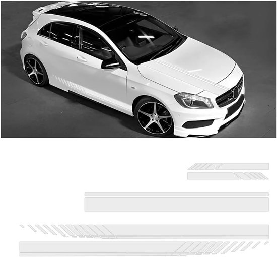 Set van 5 Auto Motorkap Strepen Stickers, Racing Body Side Strepen voor ...