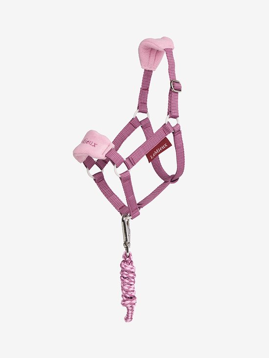 Roze hobby horse halster van LeMieux met zachte voering.