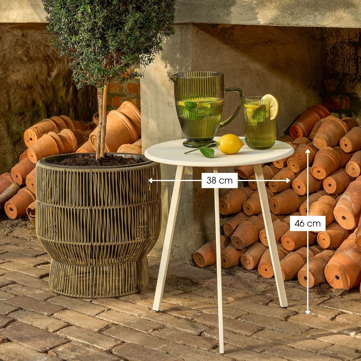 Mica Decorations Seatle Bijzettafel Rond voor Buiten thumbnail 6
