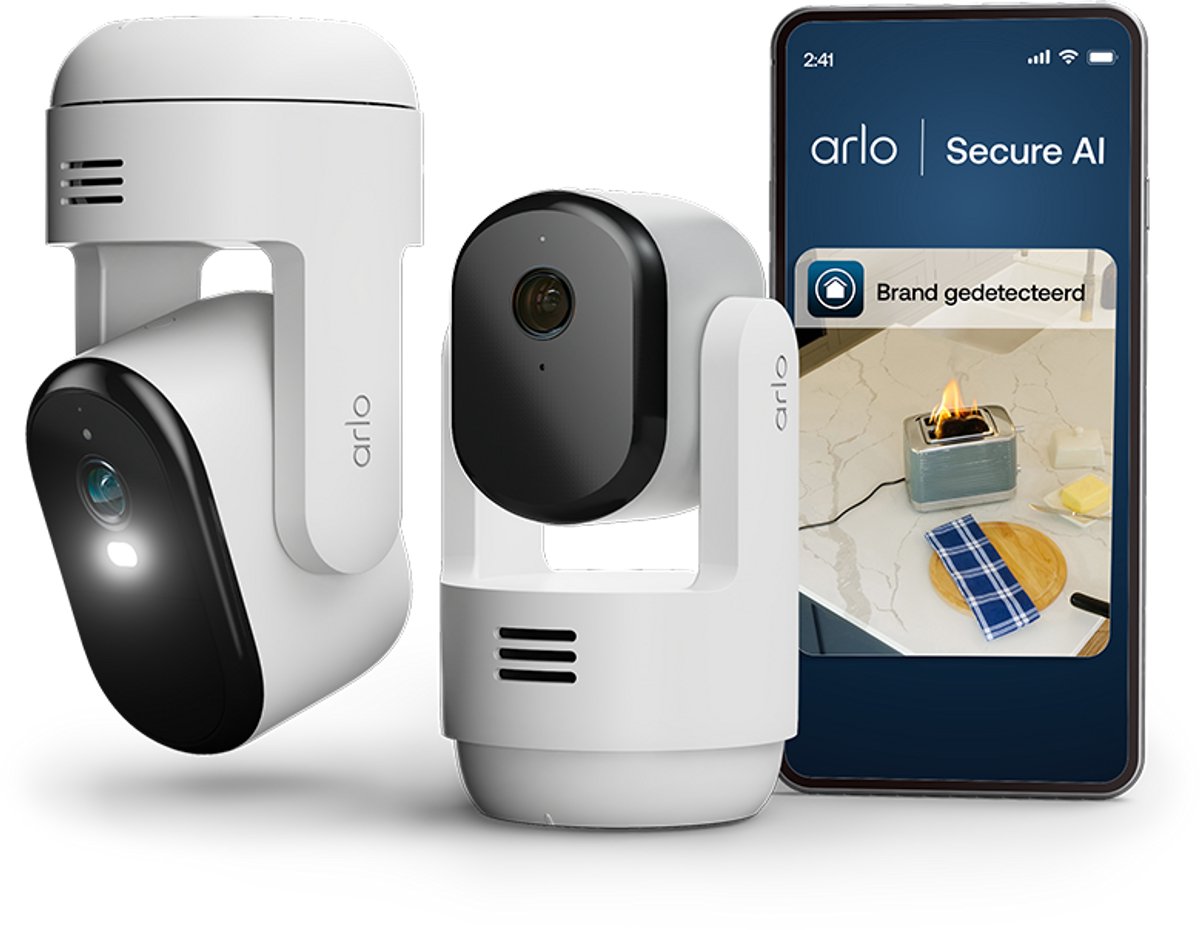Arlo essential3 ptz set - beveiliging set voor binnen & buiten, 2-cam (2k)