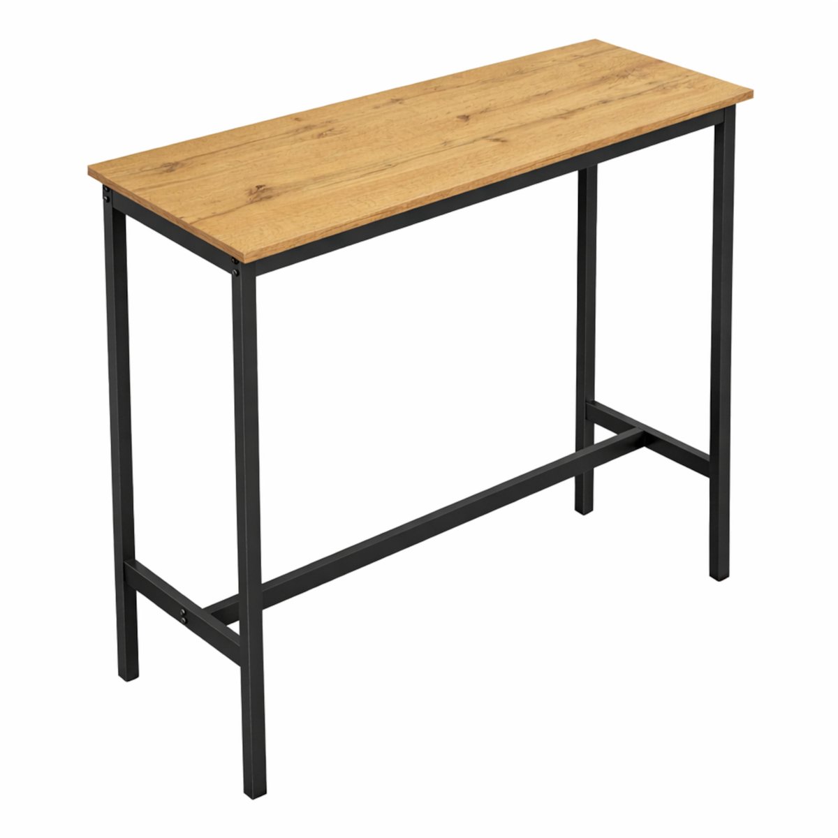 BEGRYF - Bartafel - eikenkleur - zwart frame - 100x40x90 cm