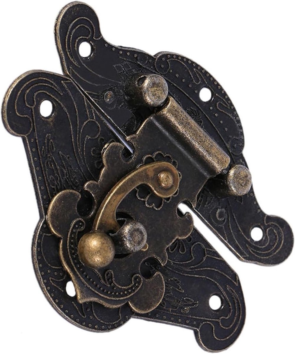 Vintage Retro Antieke Bronzen Vlinder Sluiting Set voor Houten Dozen, 5 Maten met Schroeven, Ideaal voor Sieraden en Gereedschapsboxen, 63x47mm