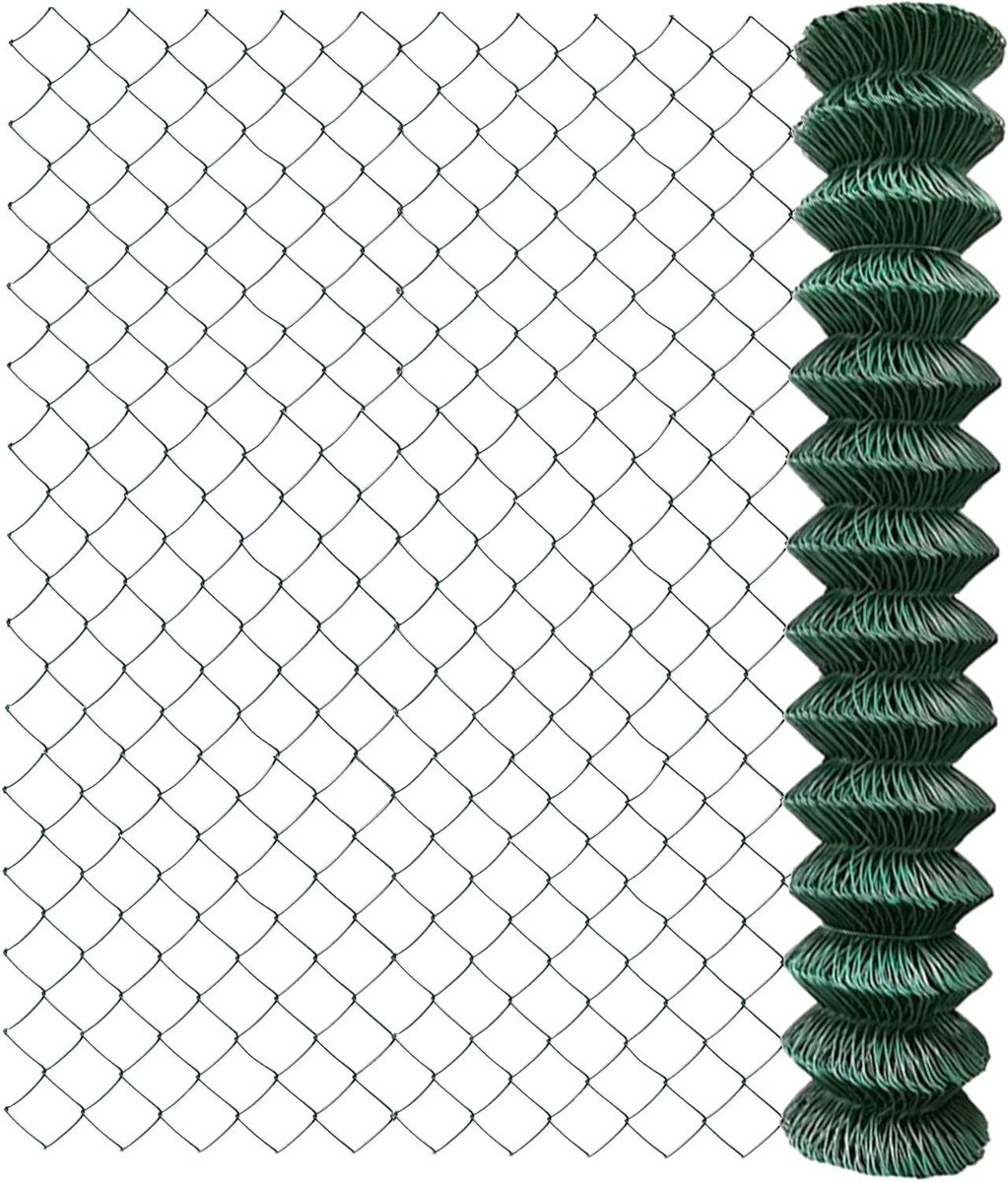 Gaashek Tuinhek - Draadhek Groen - Perceel Omheinen - PVC Ommanteld - 80 cm x 25 m - Groen