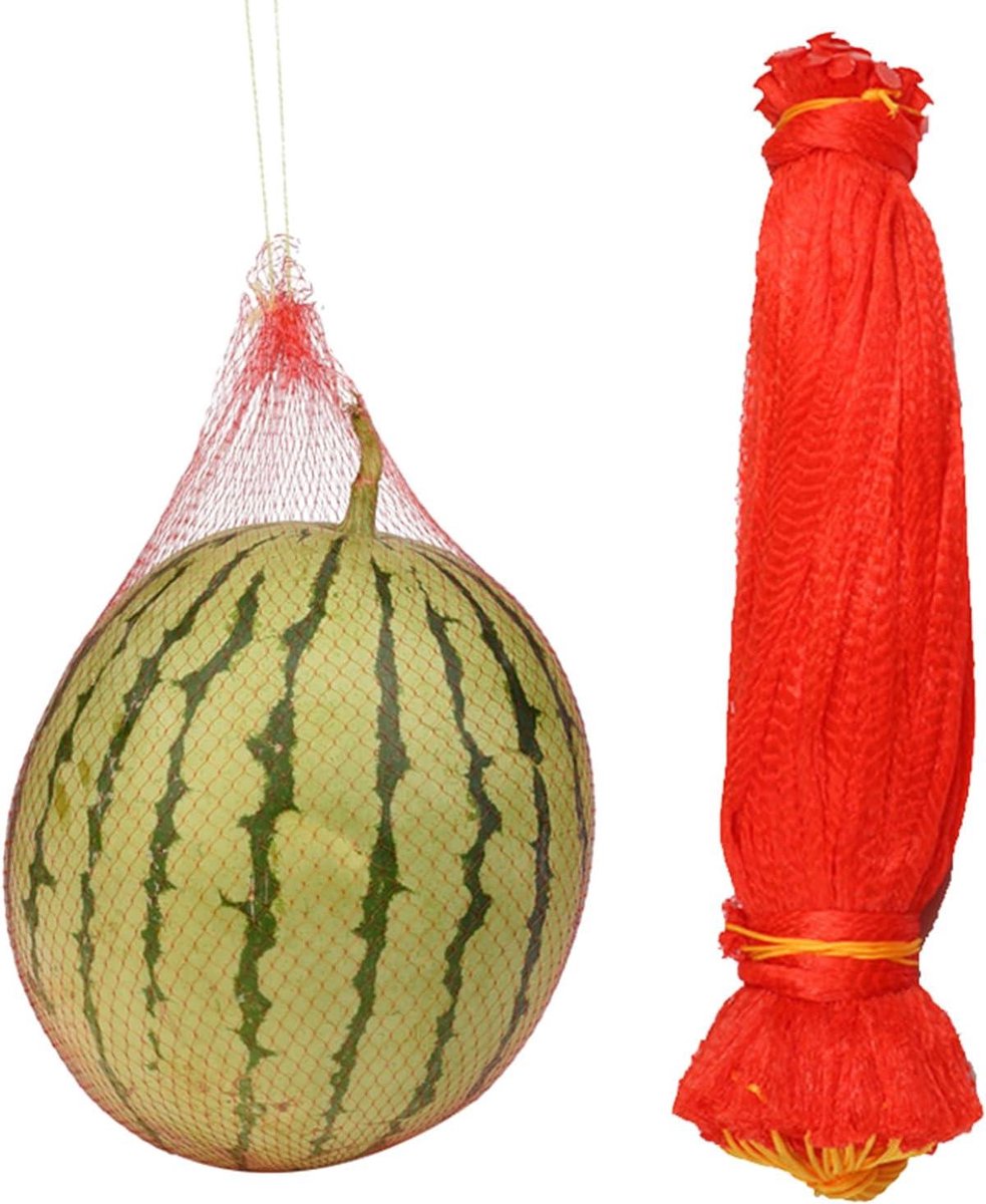 Meloen Hangmat - Fruit Wieg Net - Fruit Beschermen - Met Sluittouw - 20 Stuks - Rood