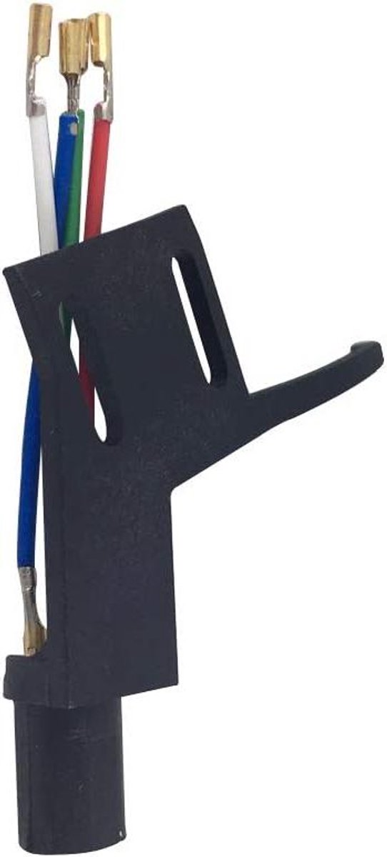 Headshell Lange Systeemdrager - Platenspeler Pickup Drager - Naald Vervangen - ADC 7-polige Aansluiting - ca. 3 gram - Zwart